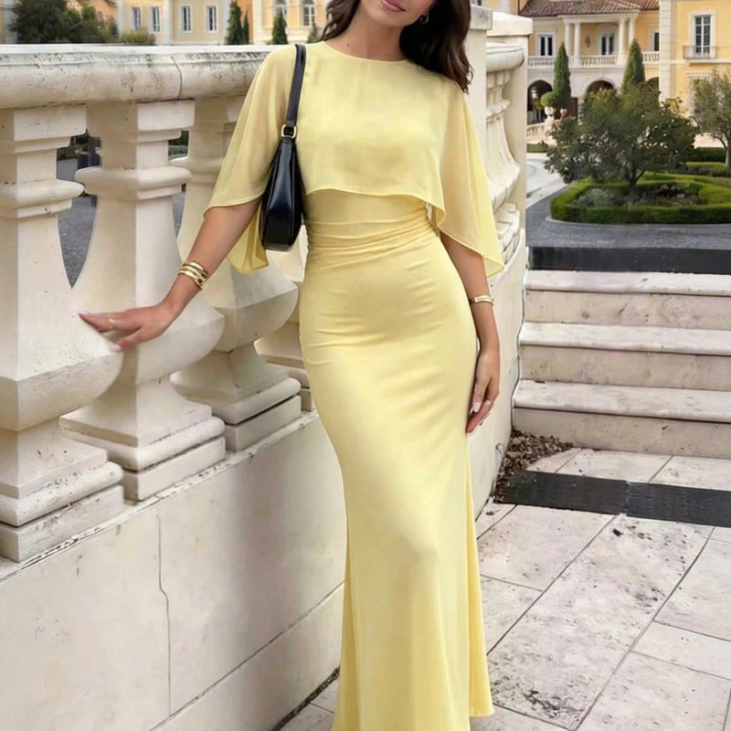 The Solenne Cape Maxi Dress™