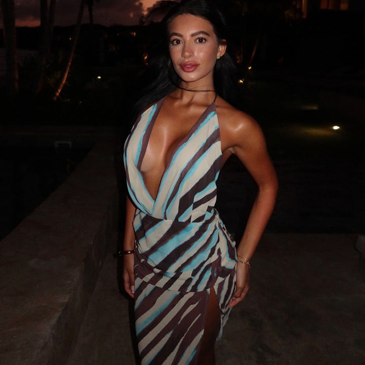 Santorini Sunset Maxi Dress
