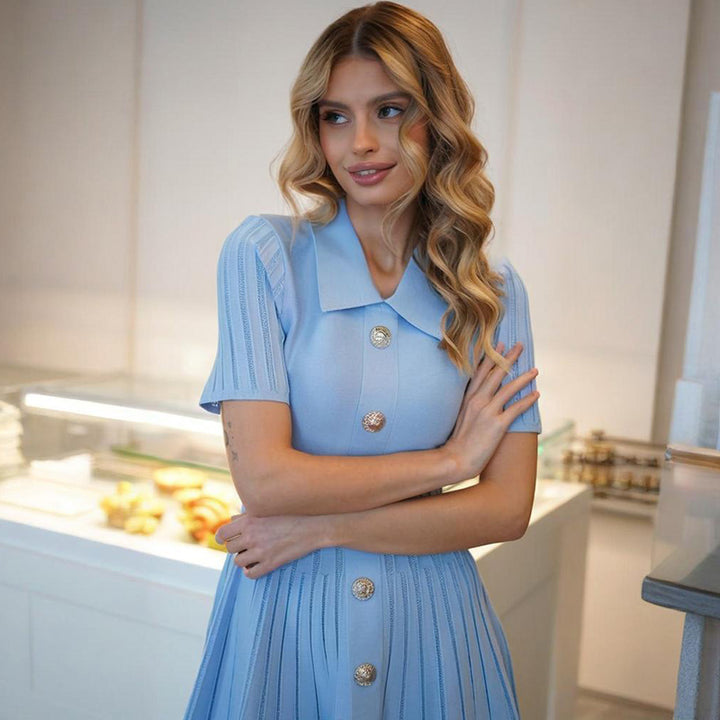 Serena Knit Polo Mini Dress