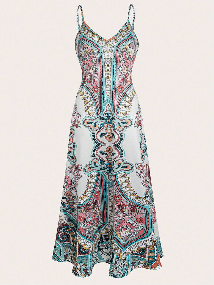 SOLINA™ Floral Halter Maxi Dress