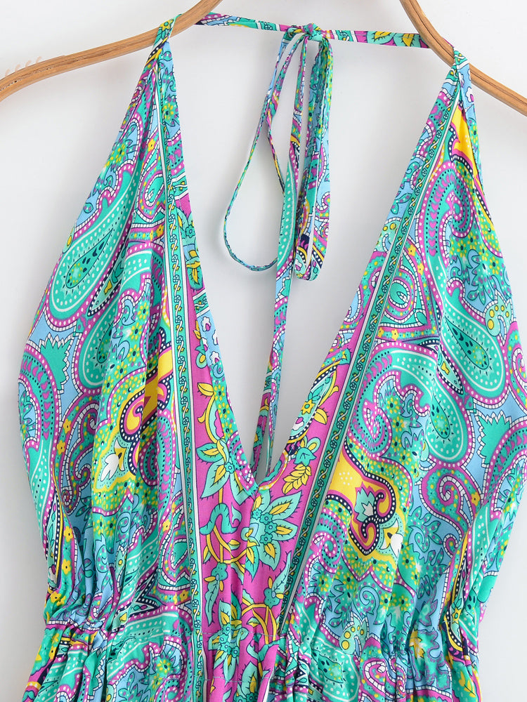 Strapless Vacation Summer Boho Dress
