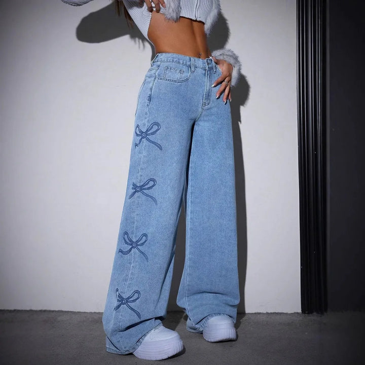 ÉLORA™ Bow Street Wide-Leg Denim