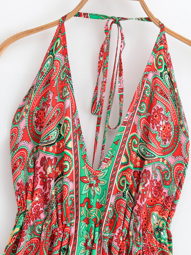 Strapless Vacation Summer Boho Dress