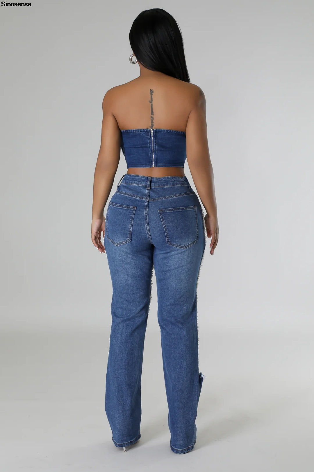 Destroyed Ripped Hole Denim Pants