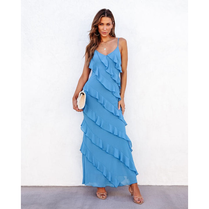 The Éliane Ruffle V-Neck Dress™