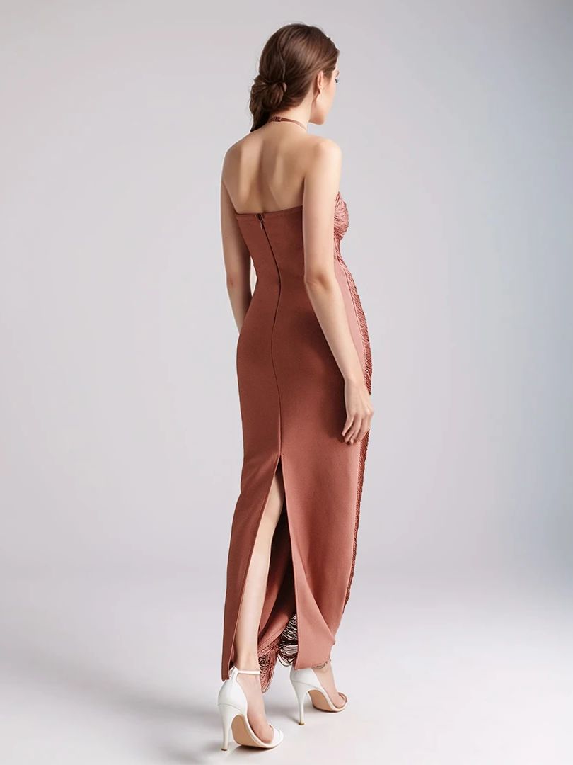 Aurelia Backless Tassel Gown