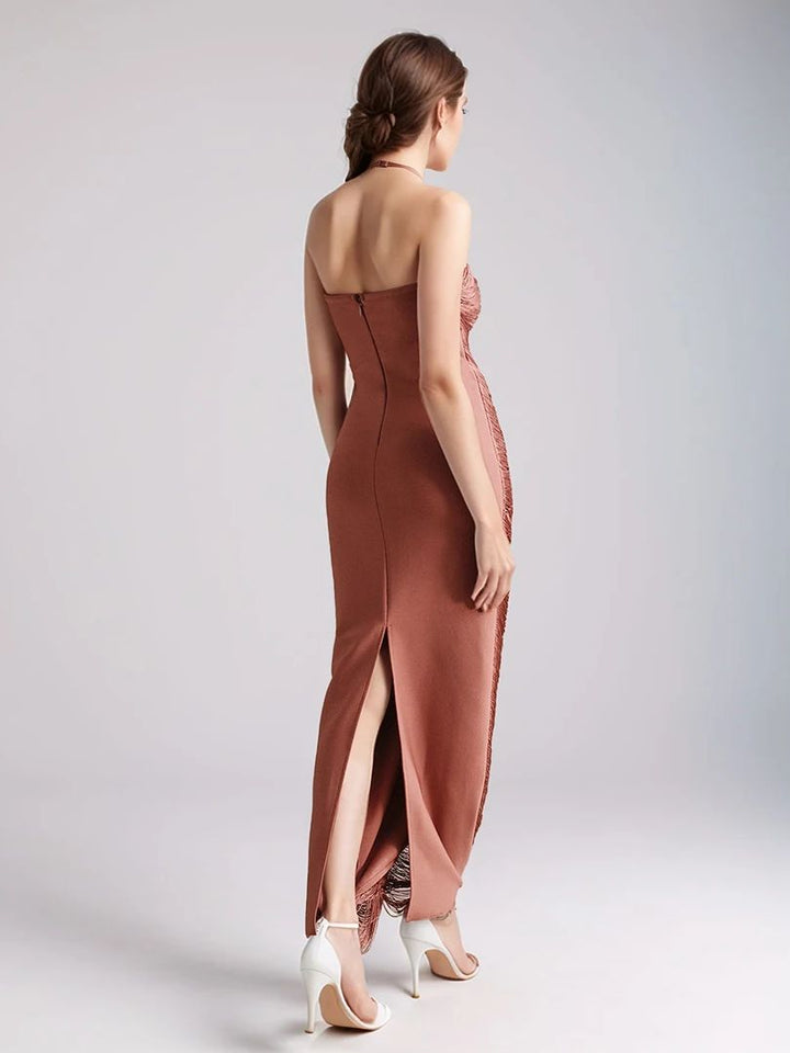 Aurelia Backless Tassel Gown