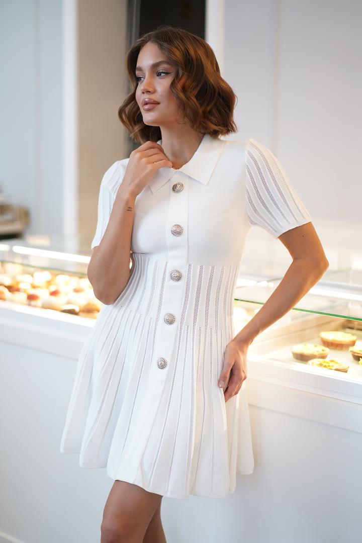 Serena Knit Polo Mini Dress