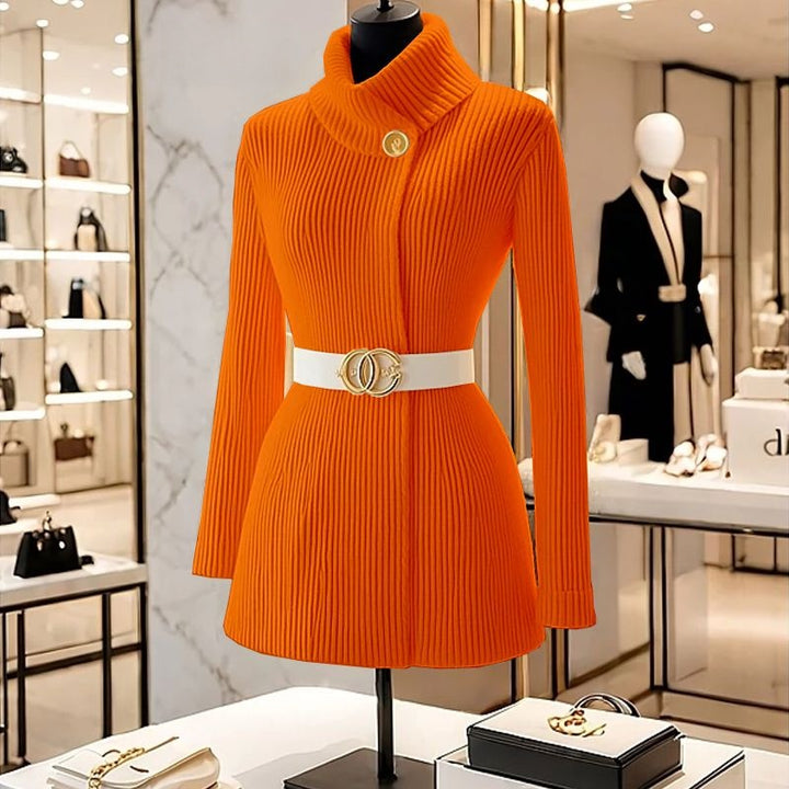 French Knit Cardigan Striped Sweater