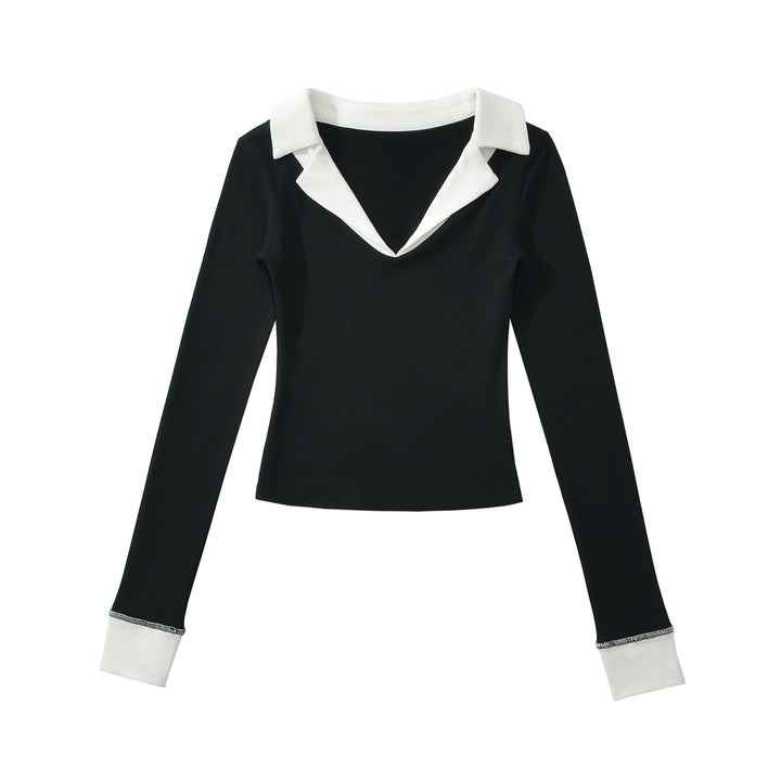 The Elowen Colorblock V-Neck Top