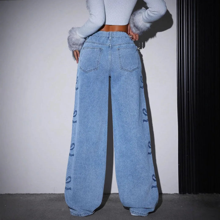 ÉLORA™ Bow Street Wide-Leg Denim