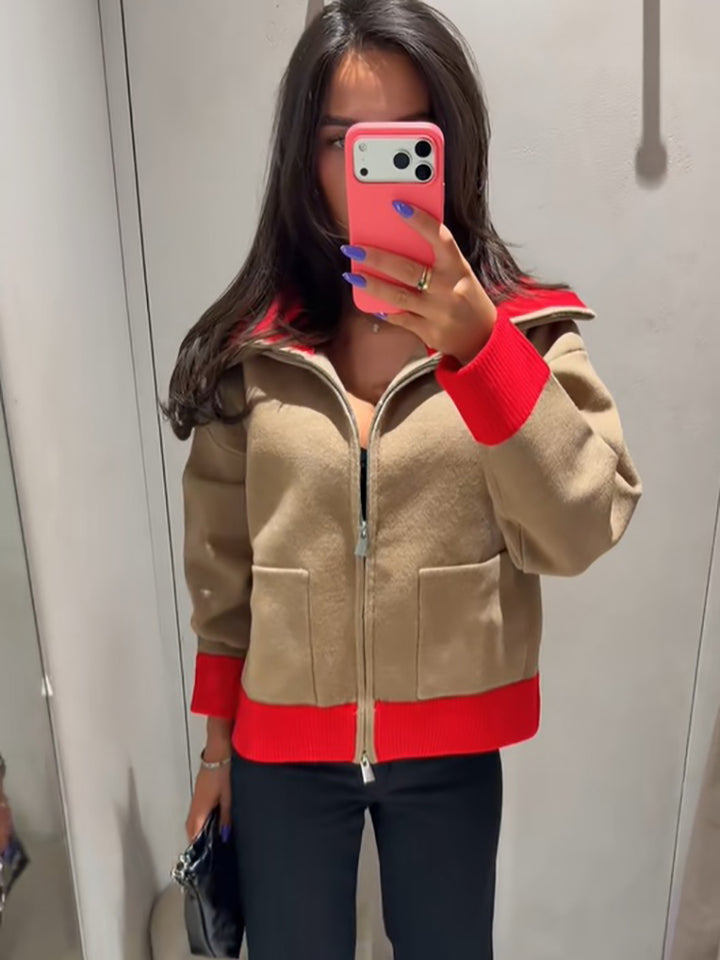 The Alessia™ Contrast Knit Jacket
