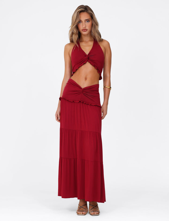Serenity Chic™ Ruched Ruffle 2-Piece Skirt Set