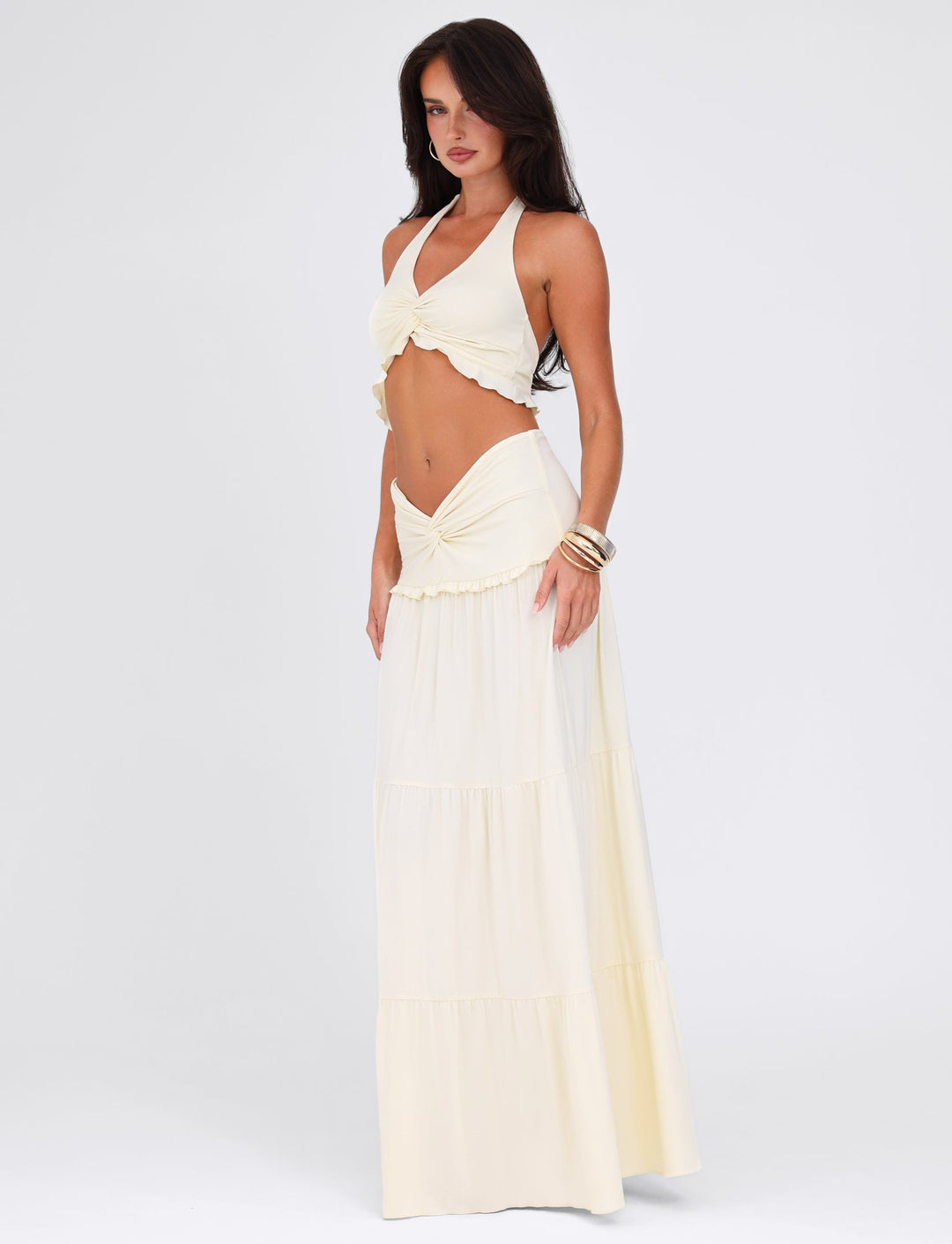 Serenity Chic™ Ruched Ruffle 2-Piece Skirt Set