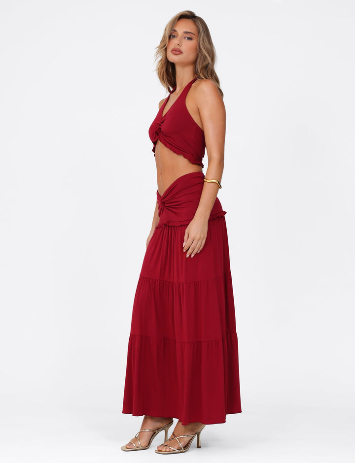 Serenity Chic™ Ruched Ruffle 2-Piece Skirt Set