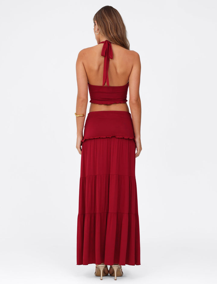 Serenity Chic™ Ruched Ruffle 2-Piece Skirt Set
