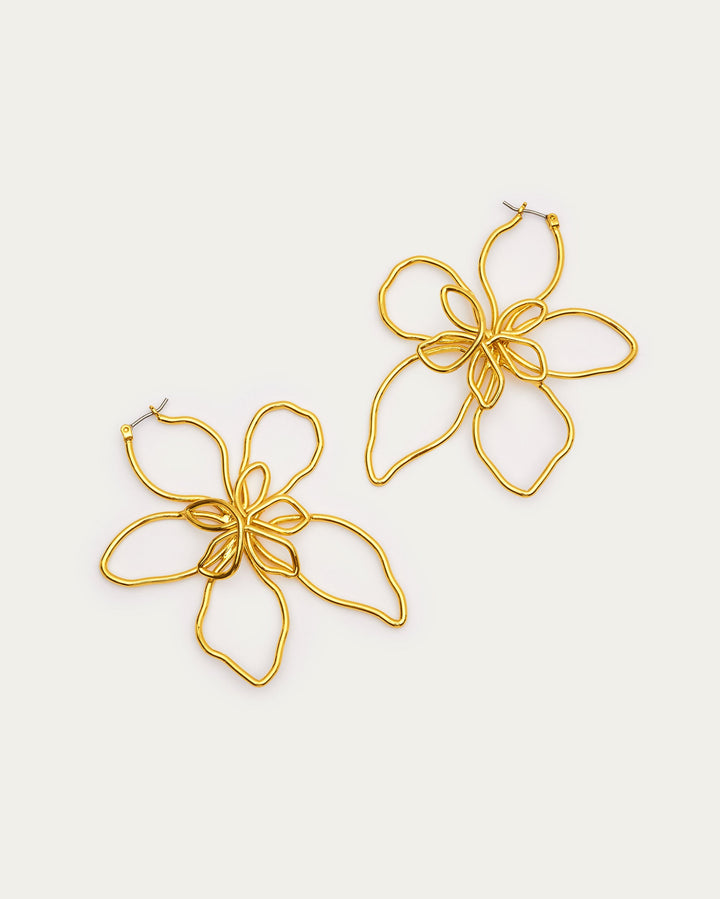 Sculpted Bloom Statement Earrings