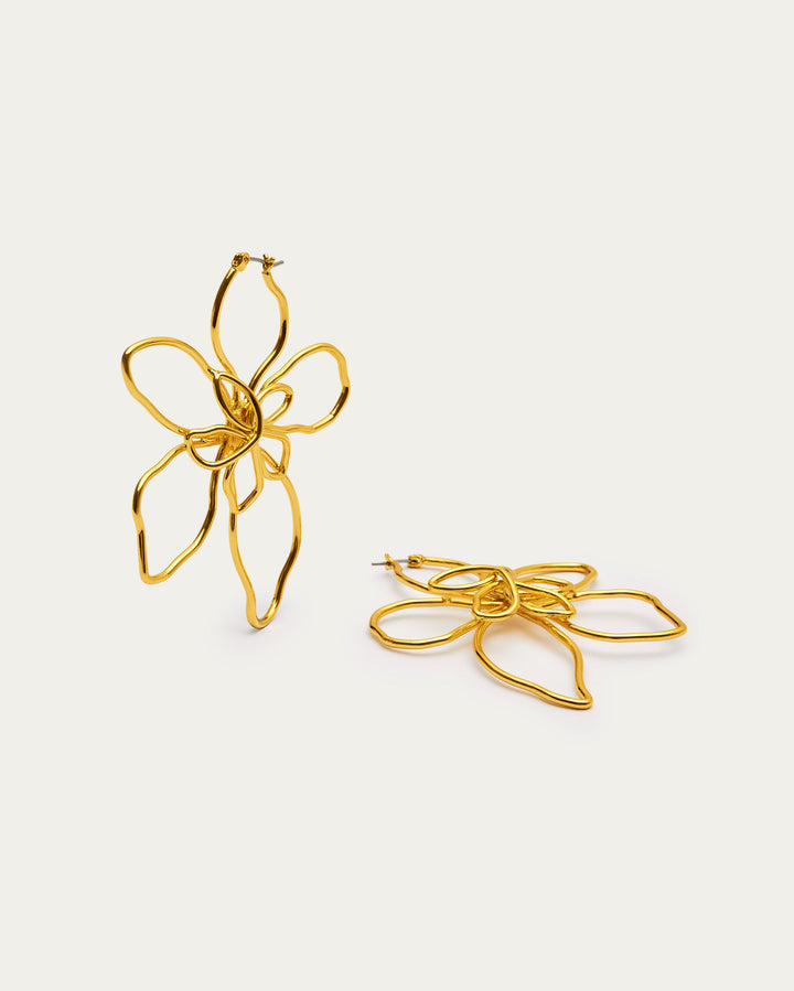 Sculpted Bloom Statement Earrings