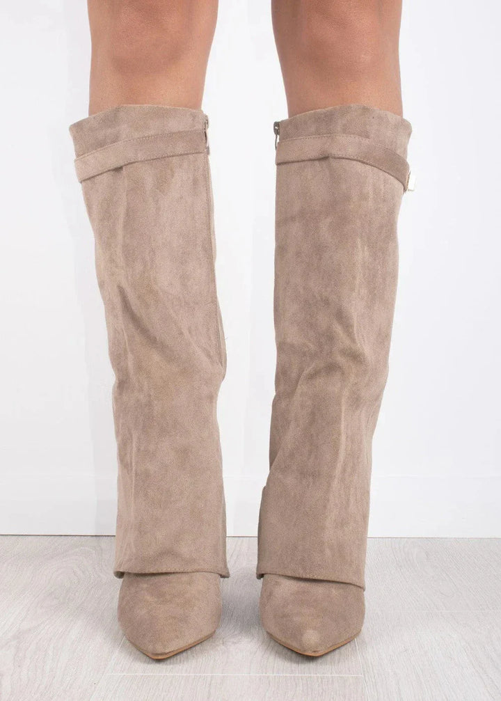 Polly | Suede knee high boots