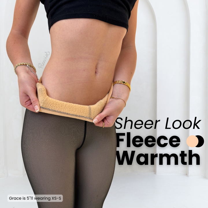 Bare-Leg Look Fleece Lined Tights