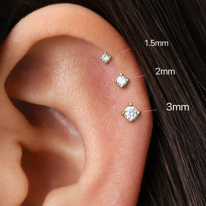 Pave Stud Earrings