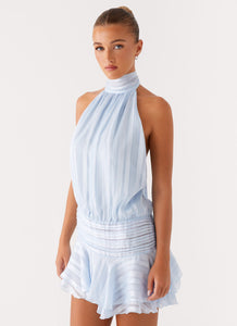 Serenity Chiffon Halter Mini