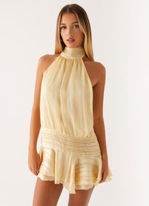 Serenity Chiffon Halter Mini
