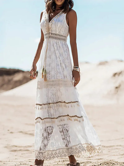 Ärmelloses Boho-Sommerkleid