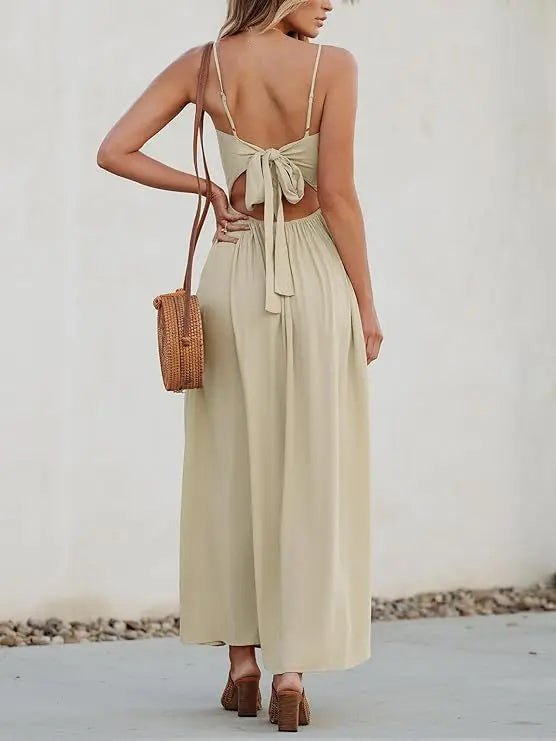 Solid color pleated Dress
