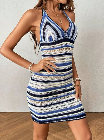 Lunaria™ Backless Knit Bodycon Mini Dress