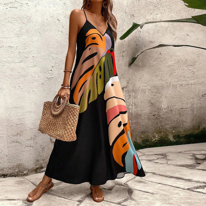 Strap Beach Boho Long Dress