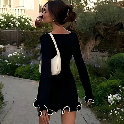 Serenity Bloom Mini – Schickes zweifarbiges Kleid
