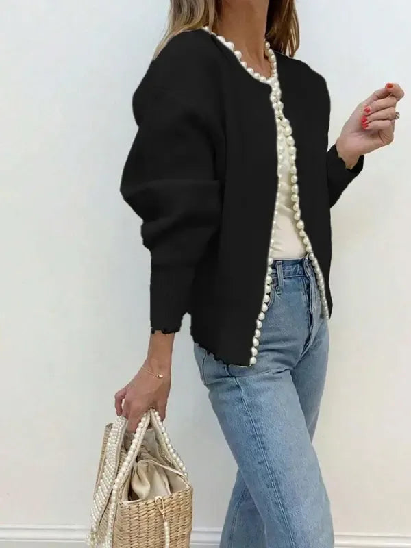 Serene Pearl Cropped Sweater