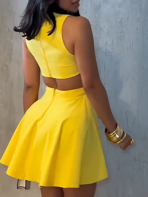 The Harper Pleated Mini Dress