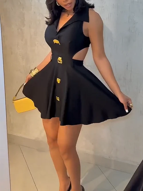 The Harper Pleated Mini Dress