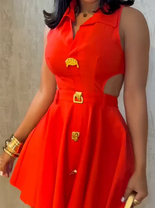 The Harper Pleated Mini Dress