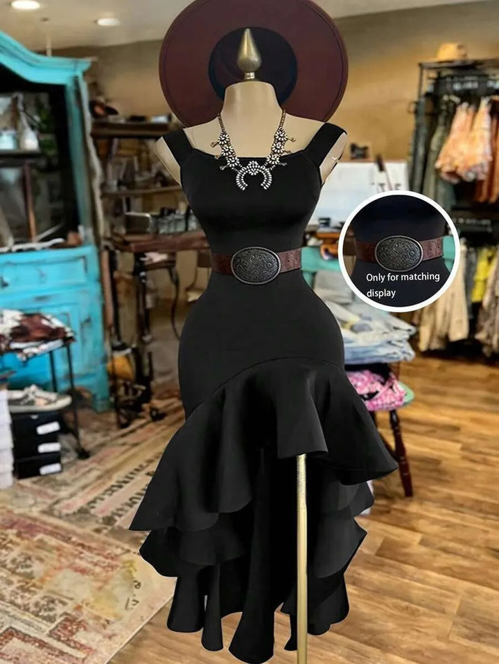The Amélie Ruffle Midi Dress