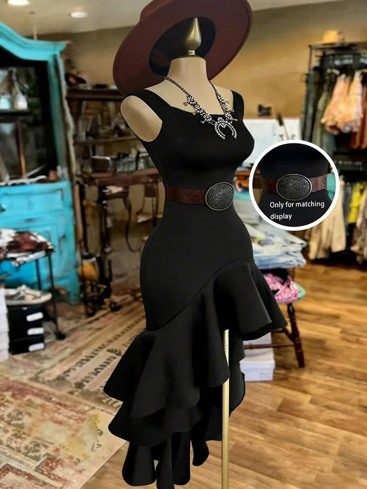 The Amélie Ruffle Midi Dress