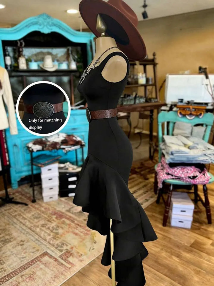 The Amélie Ruffle Midi Dress
