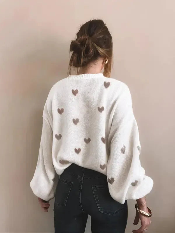 Heart Print Sweater