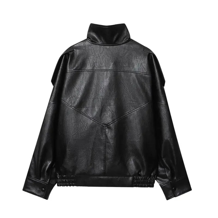 Virella PU Leather Relaxed Longline Jacket (Oversized)