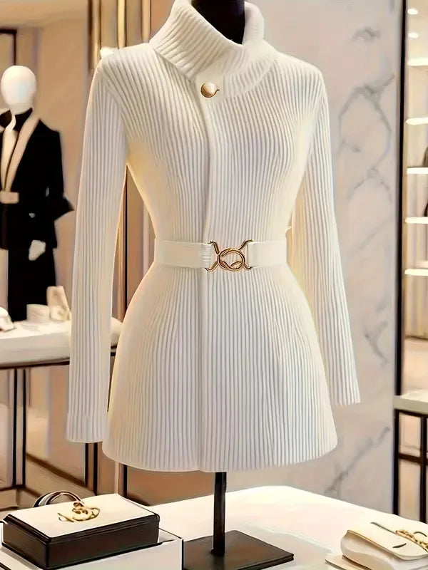 French Knit Cardigan Striped Sweater