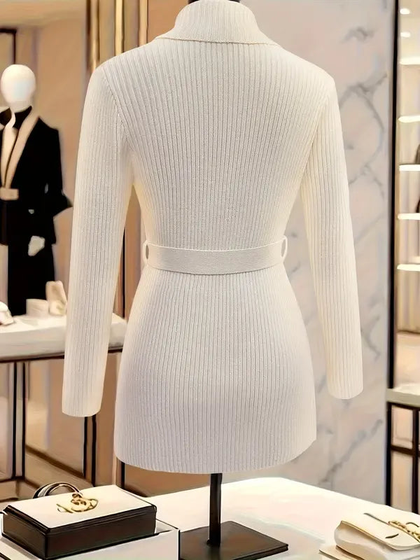 French Knit Cardigan Striped Sweater