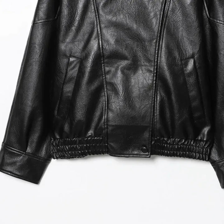 Virella PU Leather Relaxed Longline Jacket (Oversized)