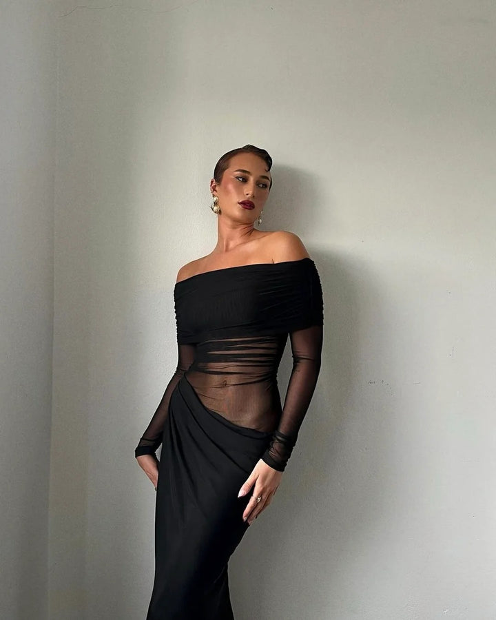 The Seraphina Mesh Maxi Dress