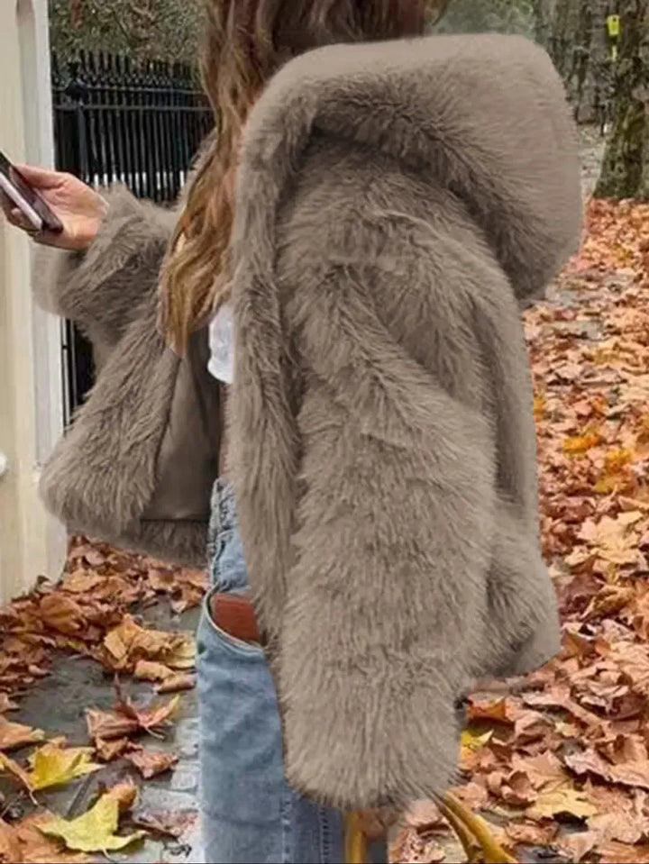 AuroraFur™ Luxe Short Hooded Jacket