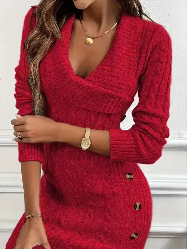 Valentina V Neck Dress