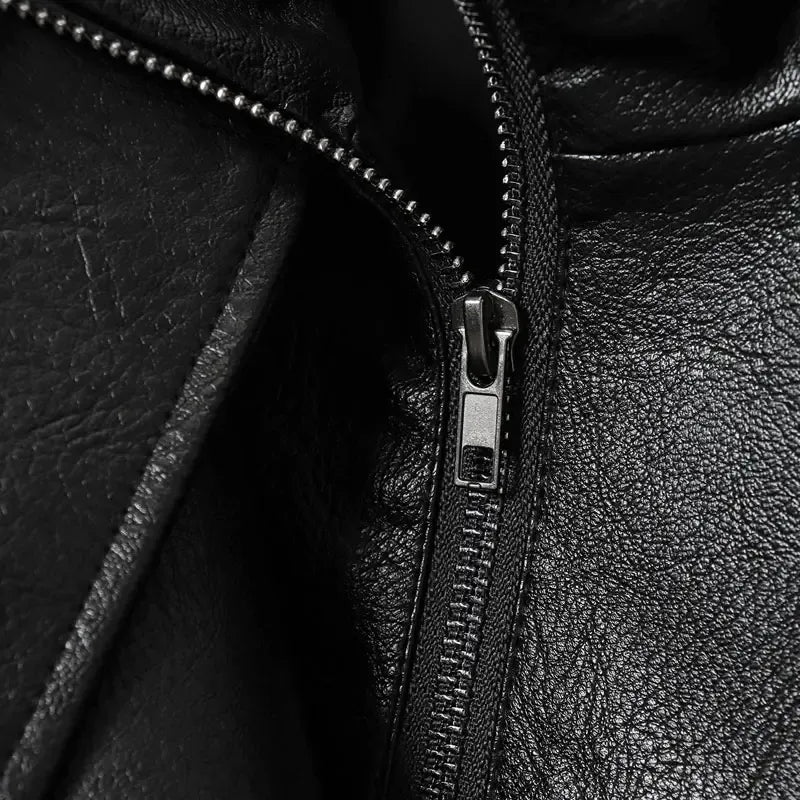 Virella PU Leather Relaxed Longline Jacket (Oversized)