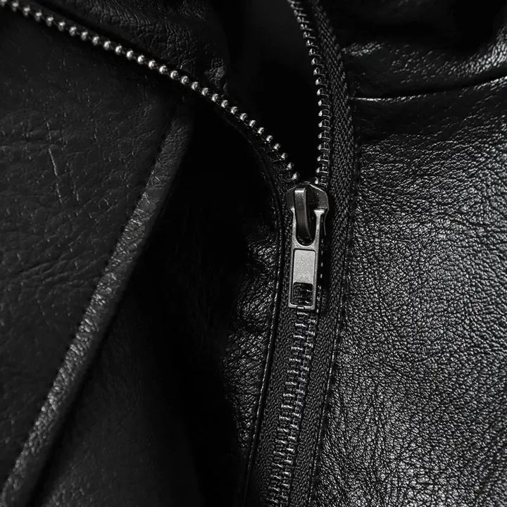 Virella PU Leather Relaxed Longline Jacket (Oversized)