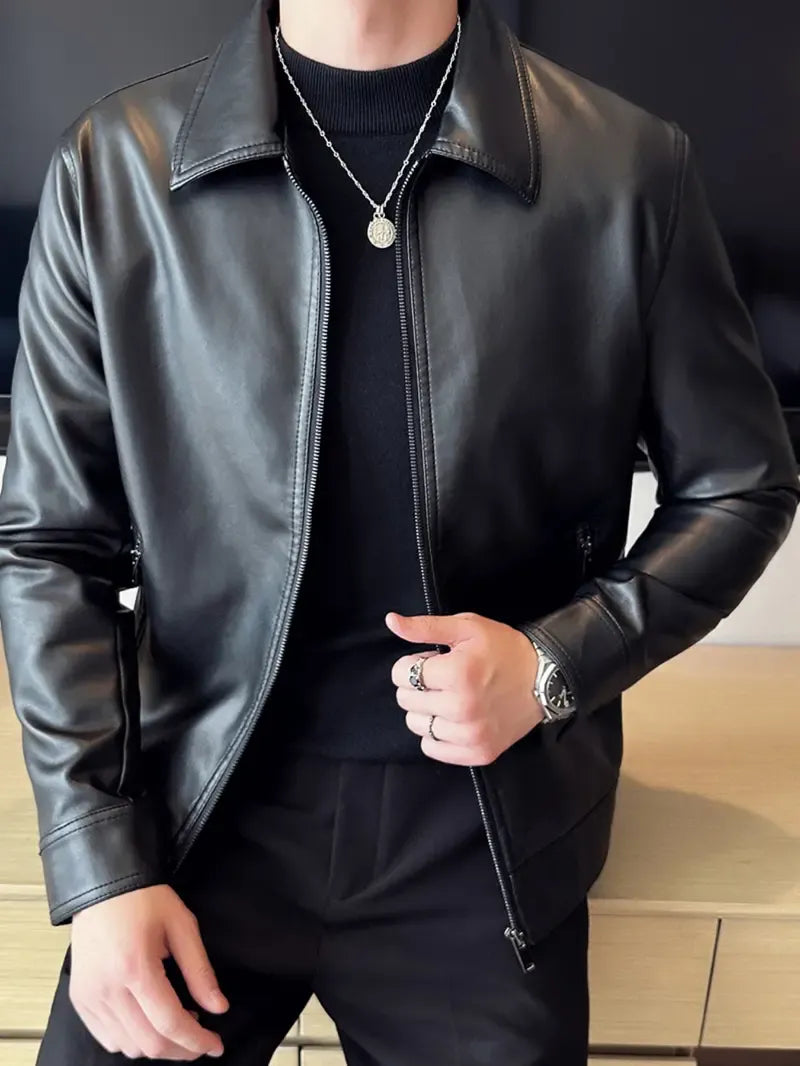 Mens Pu Leather All Season Jacket
